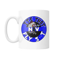 N8V Fly Sh**t - (Blue 2) - White Coffee Mug
