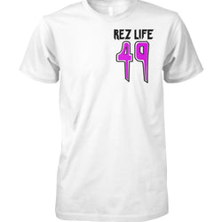 Rez Life 49 - Left Chest T-Shirt (Violet)