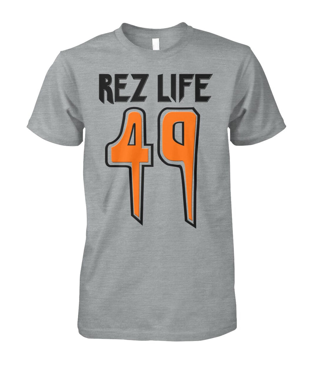 Rez Life 49 -T-Shirt (Orange)