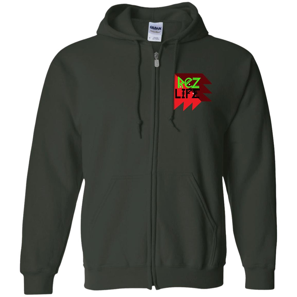 Rez Life - (Maroon) -Zip Up Hooded Sweatshirt