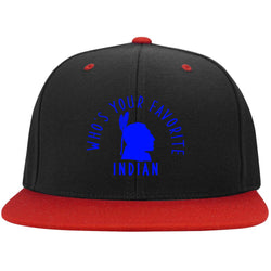 Who's Your Favorite Indian -Blue Flat Bill High-Profile Snapback Hat