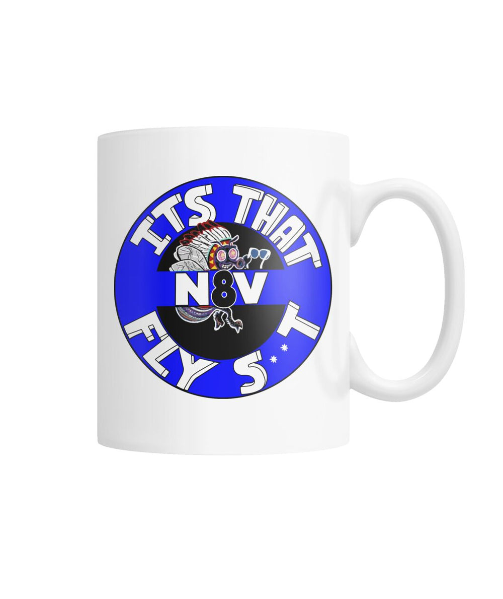 N8V Fly Sh**t - (Blue 1) -  White Coffee Mug