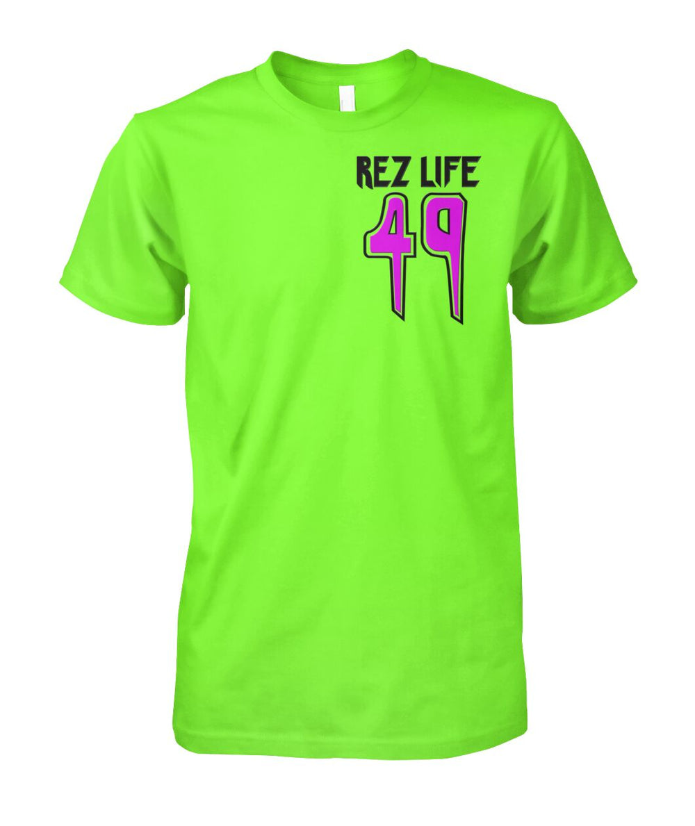 Rez Life 49 - Left Chest T-Shirt (Violet)