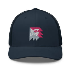 Rez Life - Pink Embroidered Trucker Cap