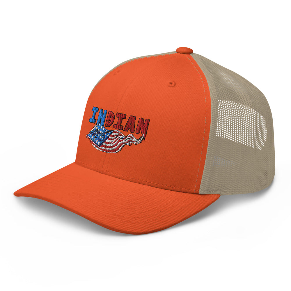 American Indian Flag - Embroidered Trucker Cap